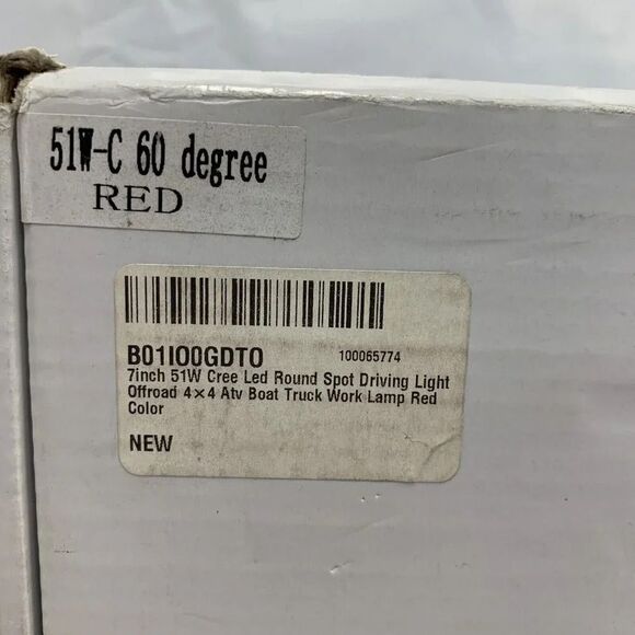 Nilight 7 Inch 51W CREE Round LED Spotlight Work Lamp Driving Light Red X290 - Picture 2 of 3